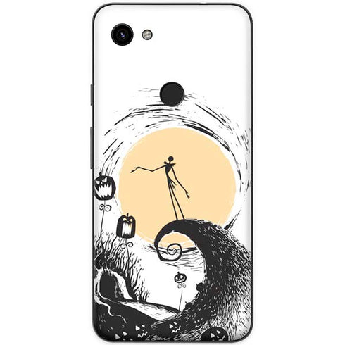 Disney The Nightmare Before Christmas Jack on Spiral Hill Art Google Pixel 3a Skin